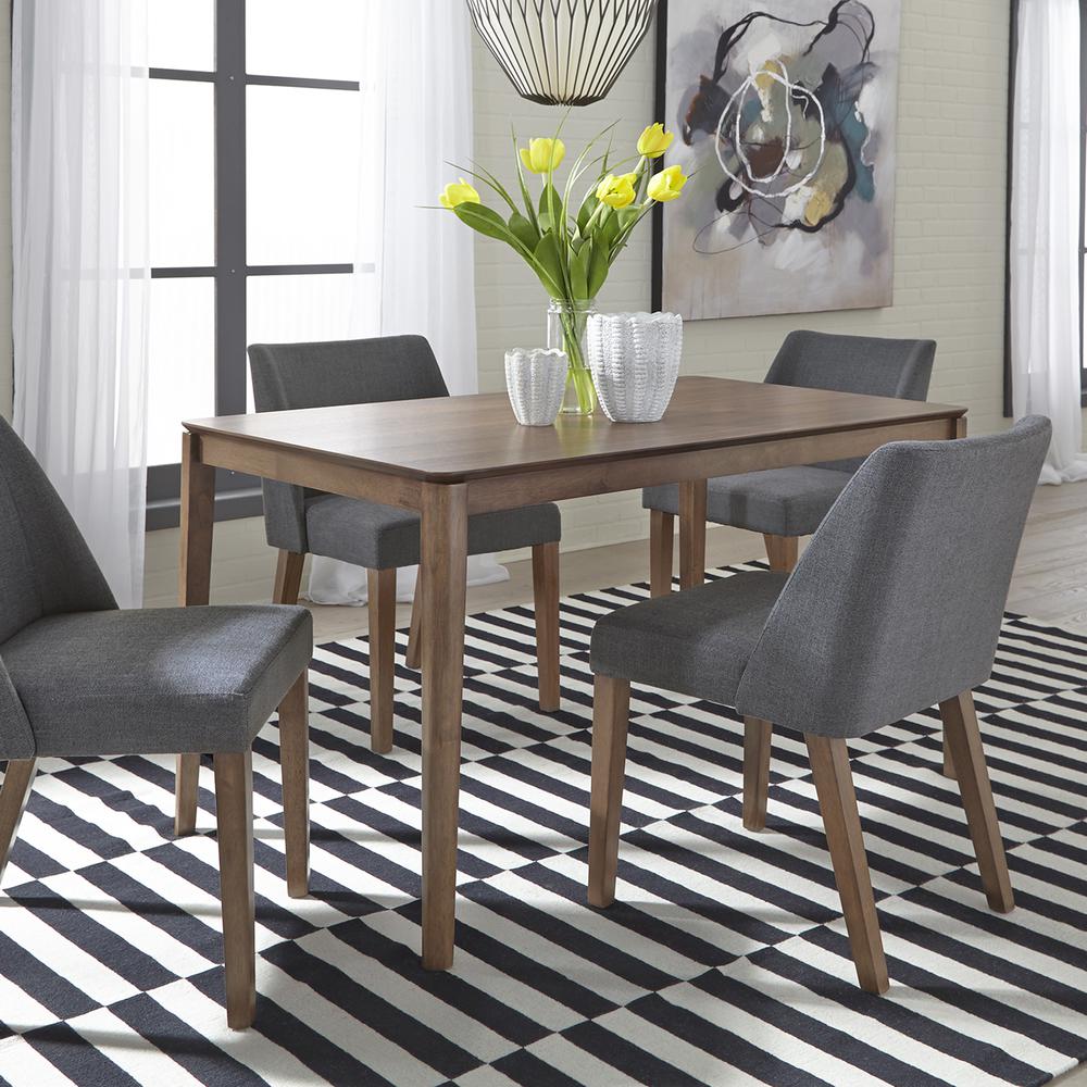 Space Savers Nido Chair - Grey (RTA)-Set of 2 in Satin Walnut