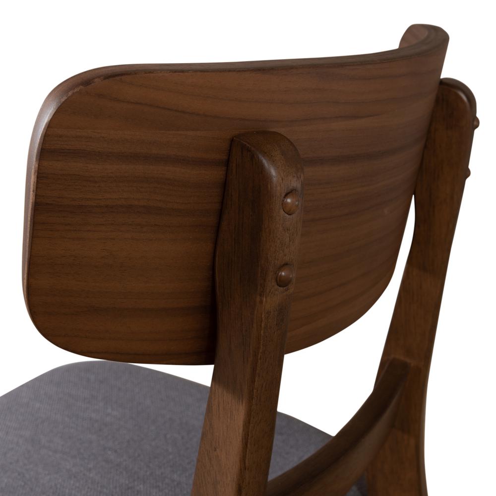 Panel Back Side Chair- Grey (RTA)- Set of 2 Contemporary Brown