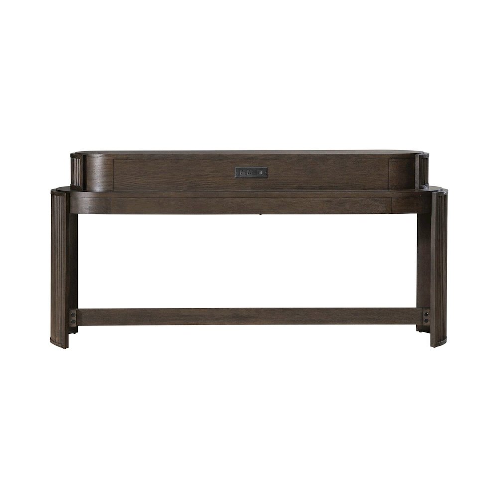 City View 4 Piece Set - Bar Table, Console Stools- Coffee Bean Oak Wood
