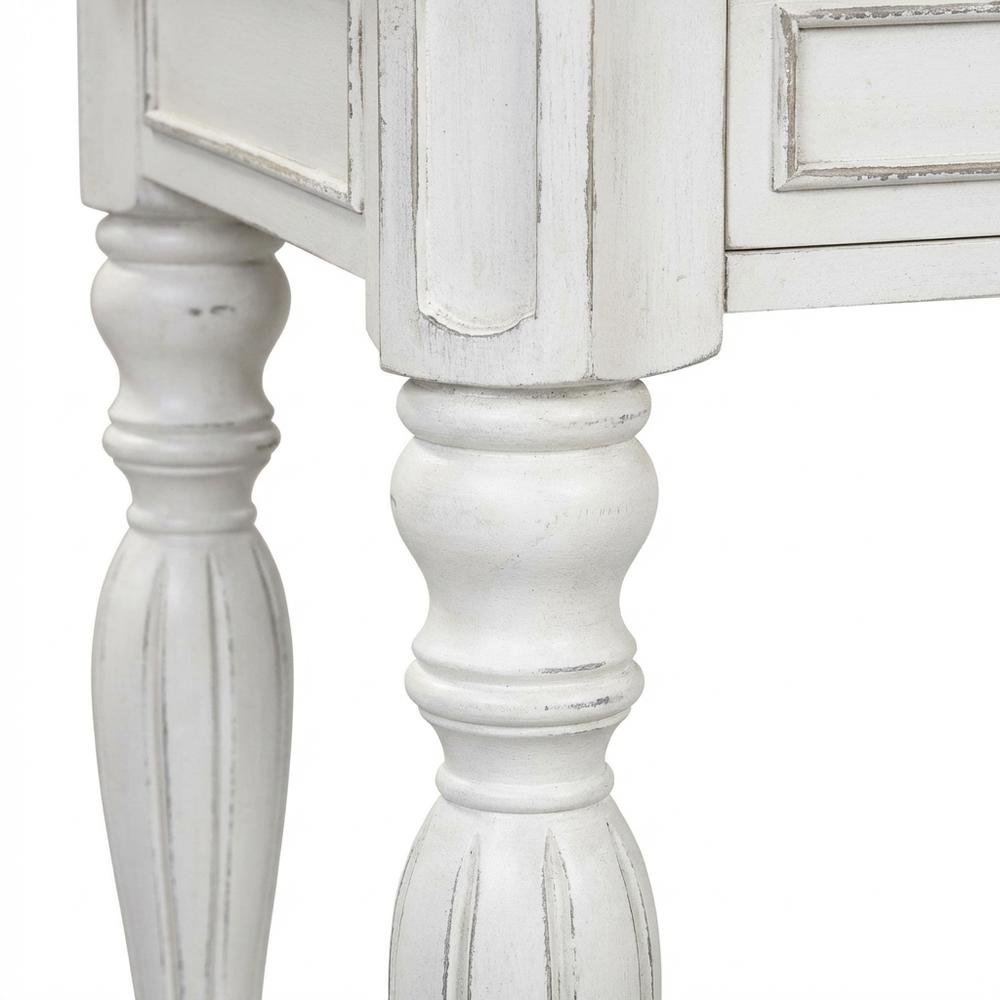 Antique White Lift Top Writing Desk With Rubberwood And Veneers