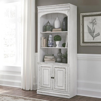 Magnolia Manor Bunching Bookcase in Antique White