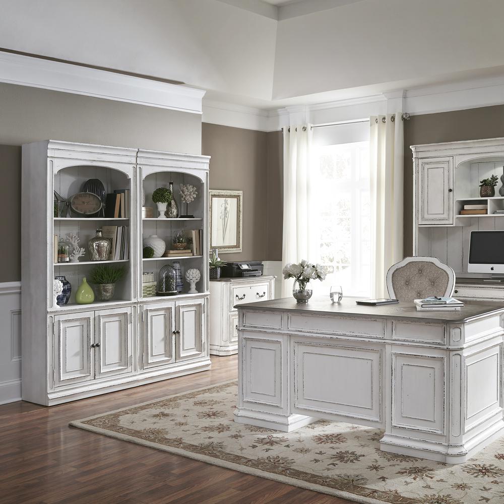 Magnolia Manor Bunching Bookcase in Antique White