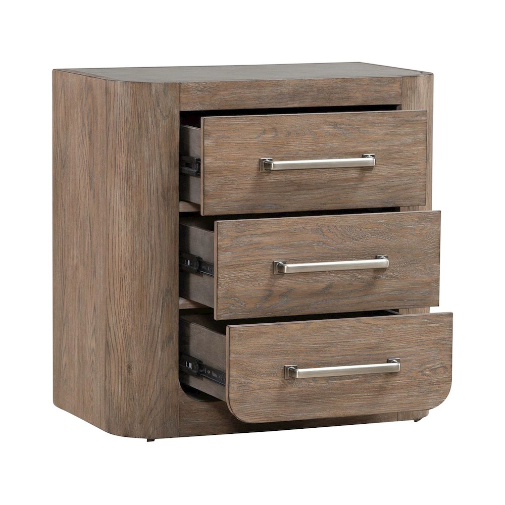 King Shelter Bed, Dresser & Mirror, Night Stand Bedroom Set - Burnished Clay