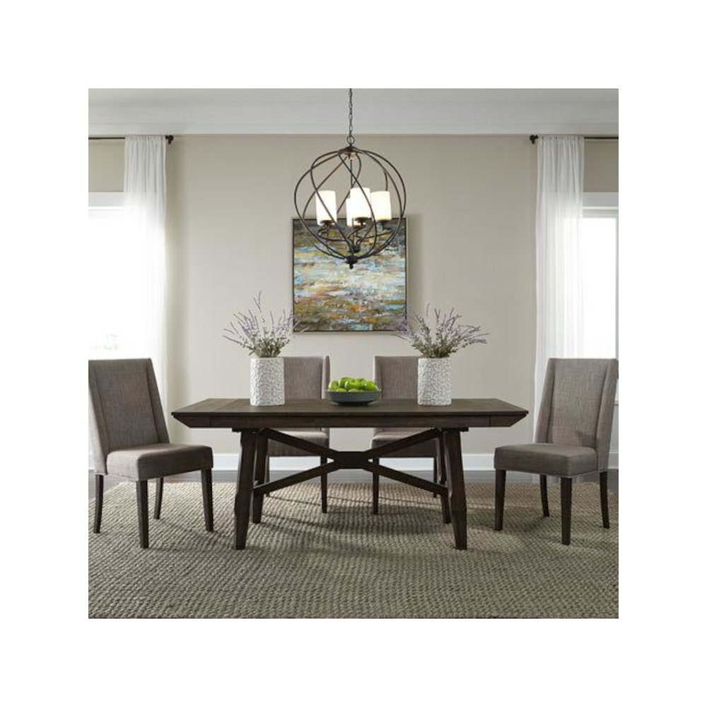 Brown Dining Table for 4 – Elegant 5 Piece Small Kitchen Dining Set