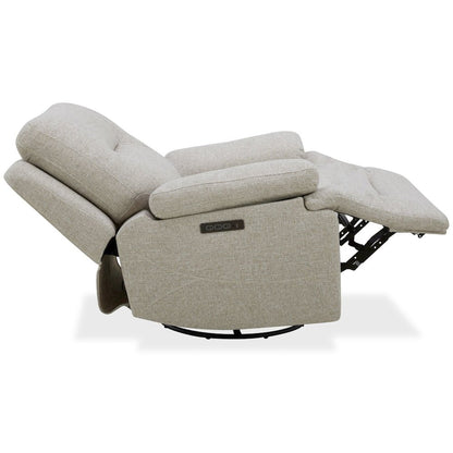Power Recline Sofa & Recliner  with Charging Ports - Nathan Ginger Fabric