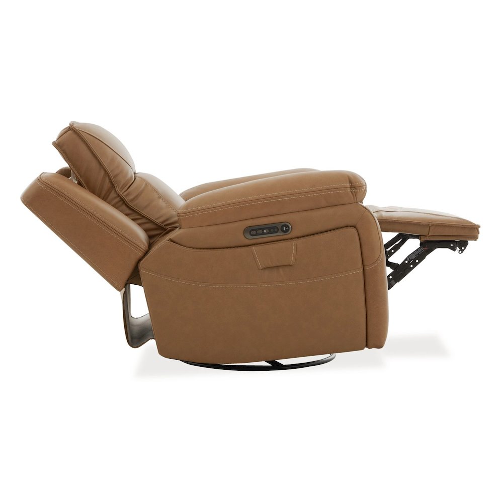 Power Recline Sofa & Recliner with Charging Ports - York Butternut Leather