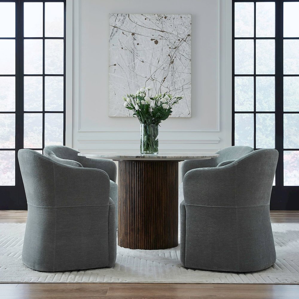 Accent Dining Chairs with Castors - Sapphire Upholstry - Set of Four