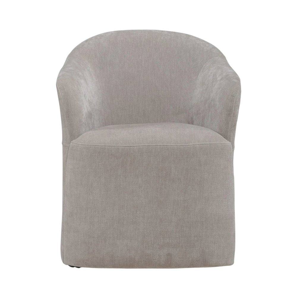 Accent Dining Chairs with Castors - Truffle Upholstry - Set of Four