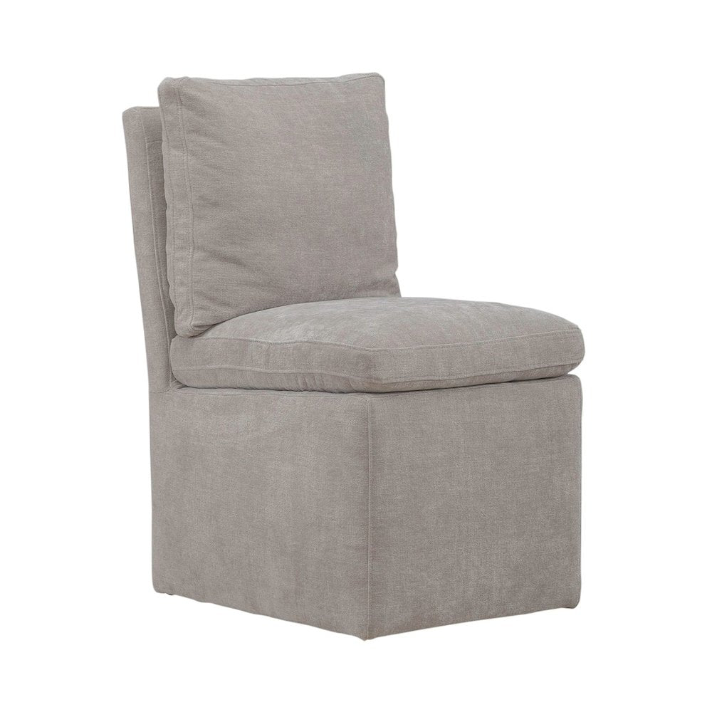 Accent Dining Chairs with Castors - Truffle Upholstry - Set of Four