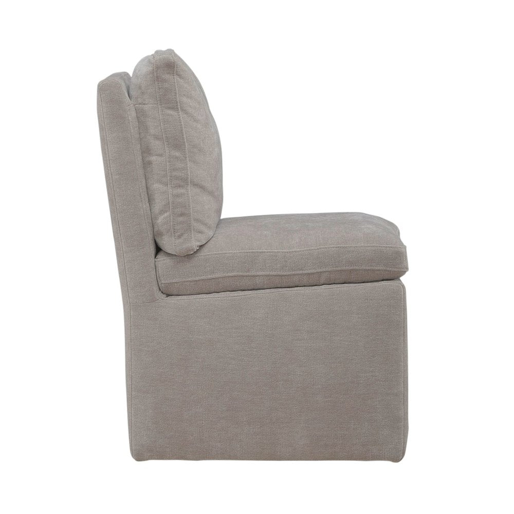Accent Dining Chairs with Castors - Truffle Upholstry - Set of Four