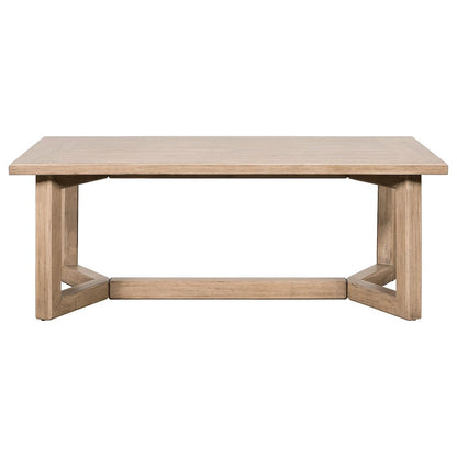 3 Pc Living Room Set - Cocktail Table, End Table Center Trestle - Birch Wood