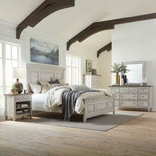 Heartland King Panel Bed, Dresser & Mirror, Chest