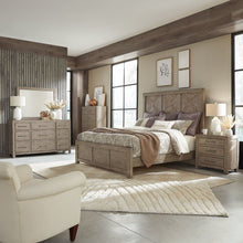 Skyview Lodge Skyview Lodge King Panel Bed, Dresser & Mirror - Cobblestone