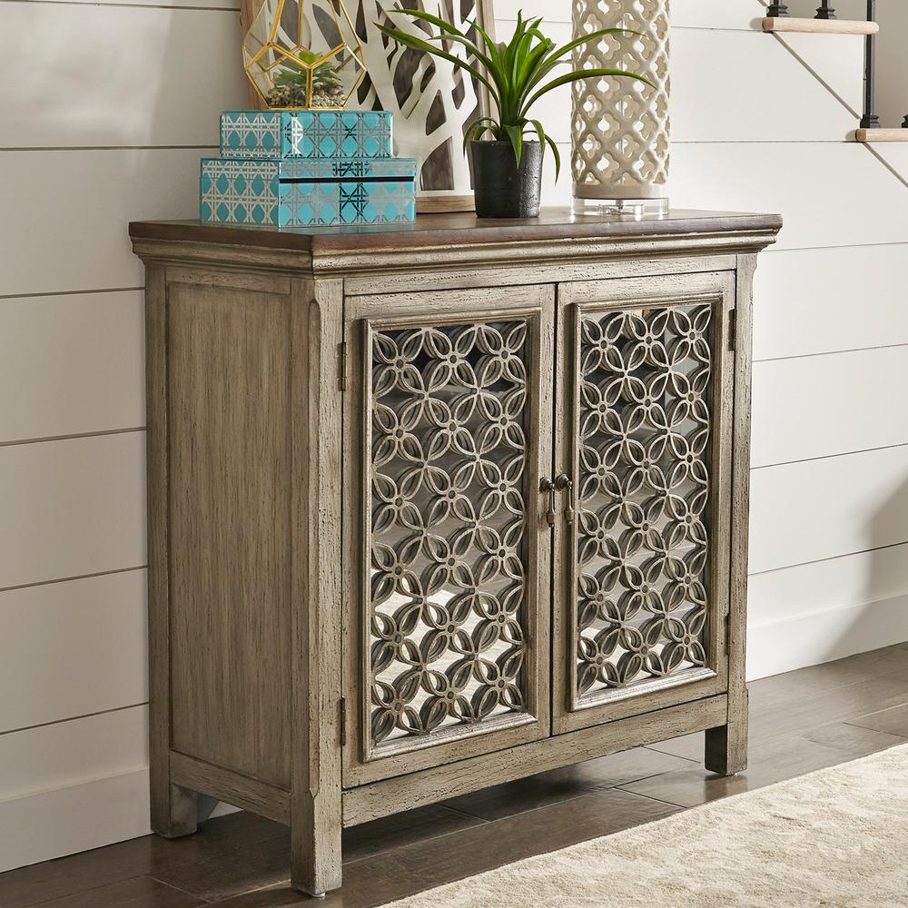 Westridge 2 Door Accent Cabinet in Wirebrushed Gray