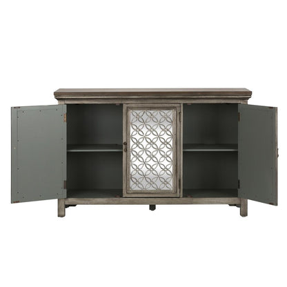 Westridge 3 Door Accent Cabinet in Wirebrushed Gray