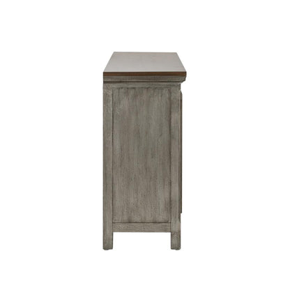 Westridge 4 Door Accent Cabinet in Wirebrushed Gray