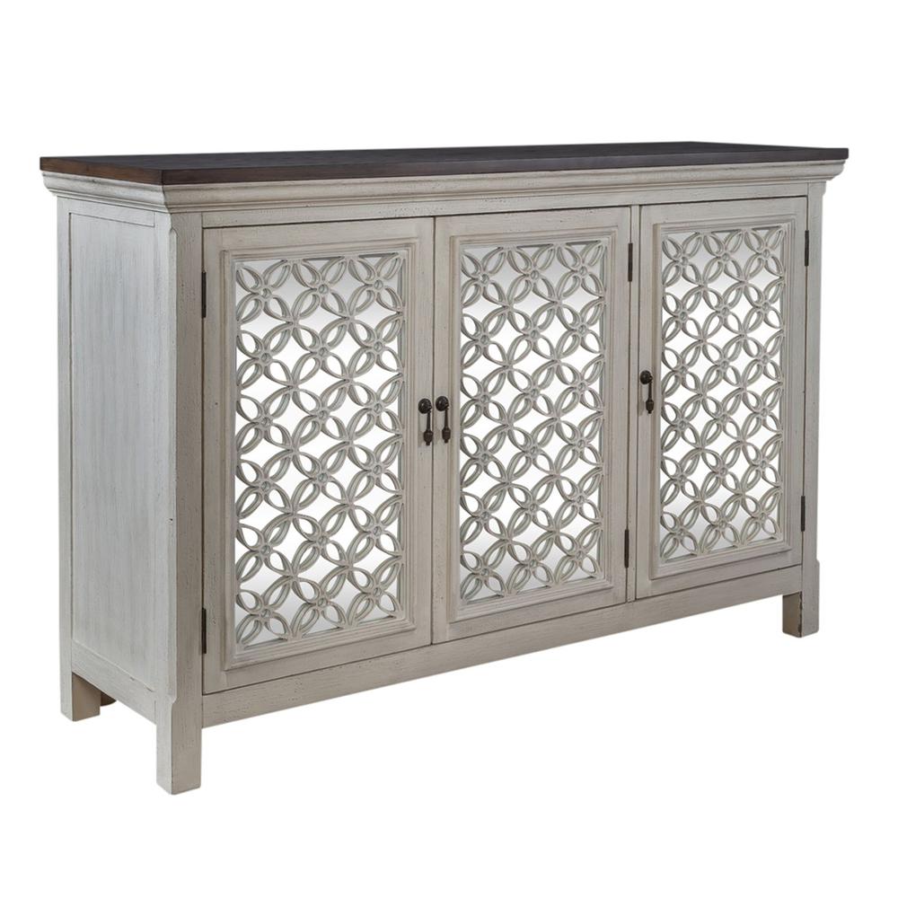 Westridge 3 Door Accent Cabinet in Wirebrushed Gray
