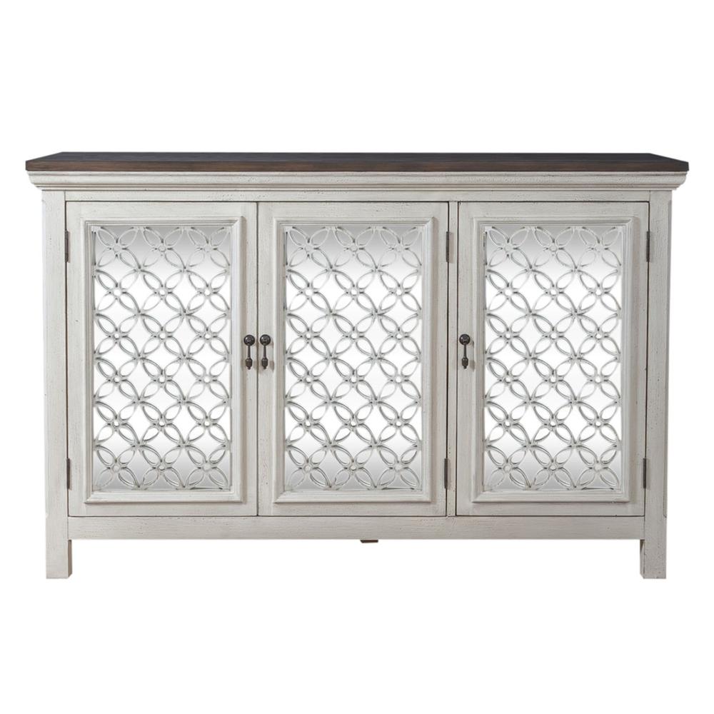 Westridge 3 Door Accent Cabinet in Wirebrushed Gray
