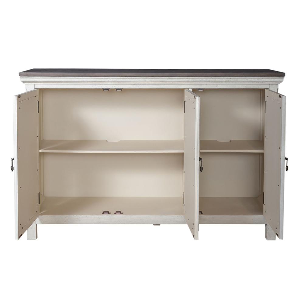 Westridge 3 Door Accent Cabinet in Wirebrushed Gray