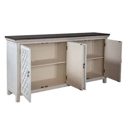 Westridge 3 Door Accent Cabinet in Wirebrushed Gray
