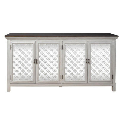 Westridge 4 Door Accent Cabinet in Wirebrushed Gray
