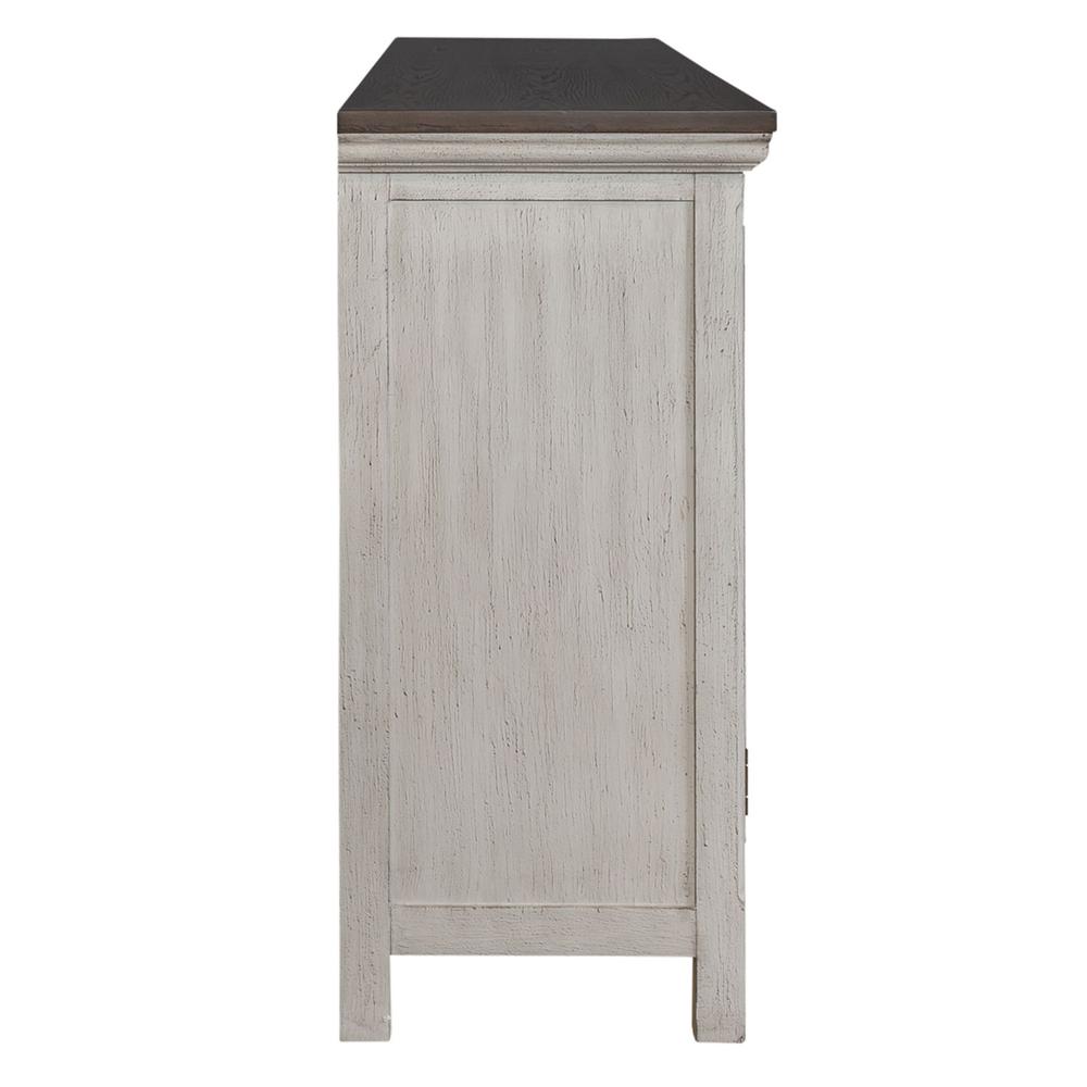 Westridge 4 Door Accent Cabinet in Wirebrushed Gray