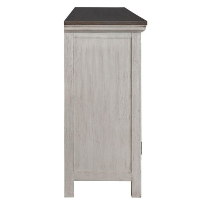 Westridge 4 Door Accent Cabinet in Wirebrushed Gray