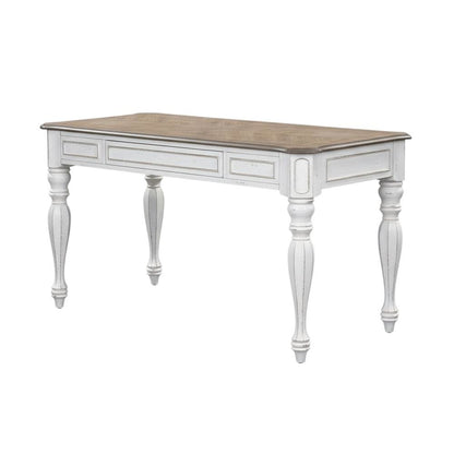 Antique White Lift Top Writing Desk With Rubberwood And Veneers