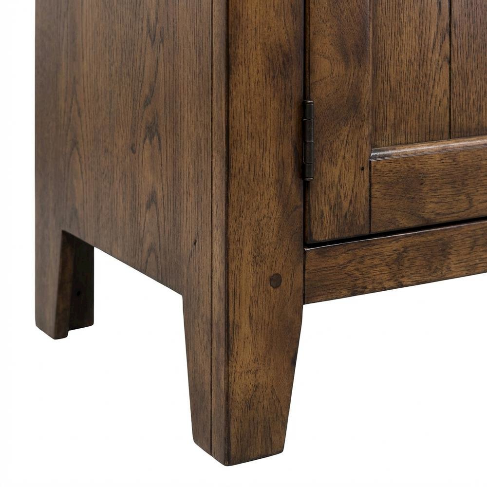 Traditional Rubberwood and White Oak Buffet with Ample Storage