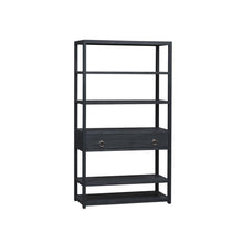 East End Accent Bookcase in Wirebrushed Denim