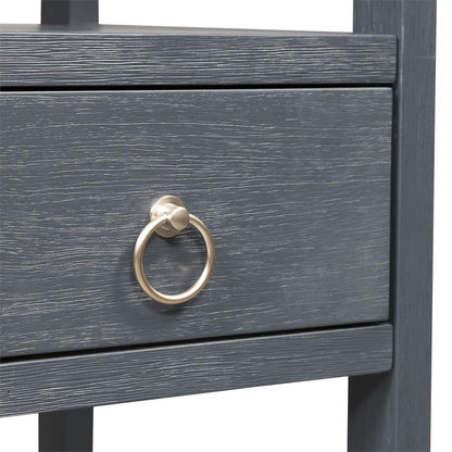 East End Accent Bookcase in Wirebrushed Denim
