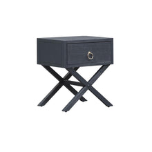 East End 1 Drawer Accent Table in Wirebrushed Denim