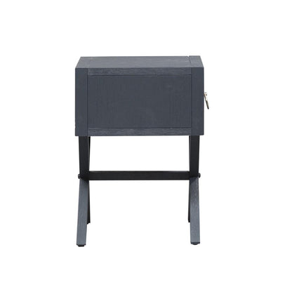 East End 1 Drawer Accent Table in Wirebrushed Denim