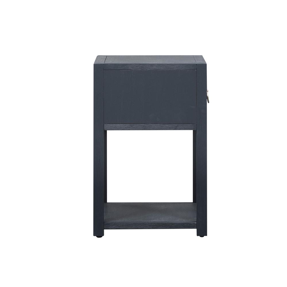 East End 1 Shelf Accent Table in Wirebrushed Denim