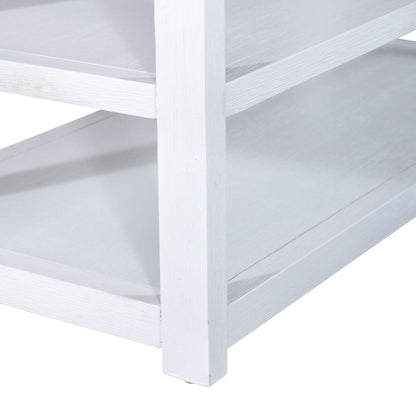 East End Accent Bookcase in Wirebrushed White