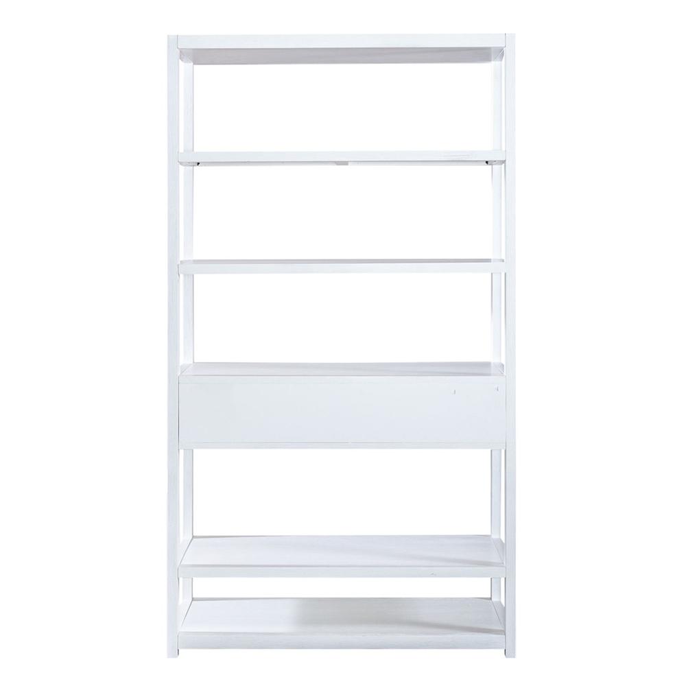 East End Accent Bookcase in Wirebrushed White