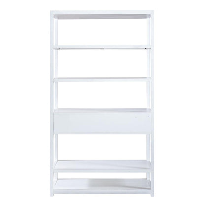 East End Accent Bookcase in Wirebrushed White