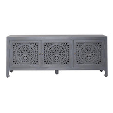 Marisol 65 Inch 3 Door Accent TV Stand in Weathered Honey