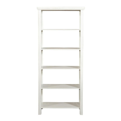 Trellis Lane Accent Bookcase in Weathered White, Black