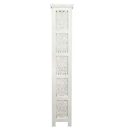Trellis Lane Accent Bookcase in Weathered White, Black