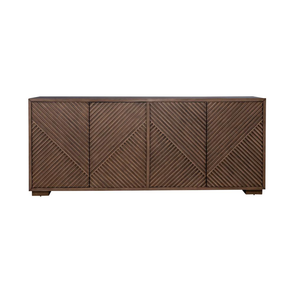 Easton eighty-two inch TV console in Urban Bronze Finish