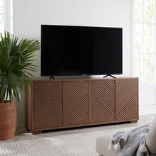 Easton eighty-two inch TV console in Urban Bronze Finish