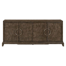 Lexington Park 4 Door Accent Cabinet with Burl Wood Front - Chai Spice