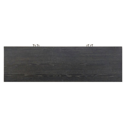 Archway 4 Door Accent Cabinet with Glass Door for Living Room - Charcoal