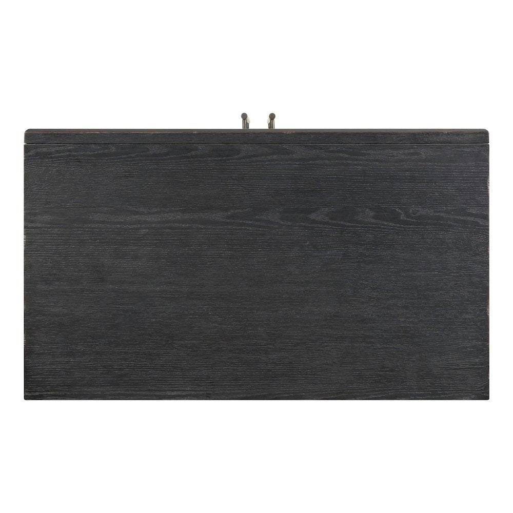 Archway 2 Door Accent Cabinet with Glass Door for Living Room - Charcoal