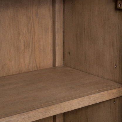 Archway 2 Door Accent Cabinet with Glass Door for Living Room - Charcoal
