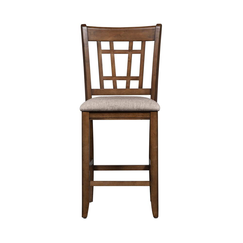 Santa Rosa 24 Inch Lattice Back Counter Chair in Antique Honey