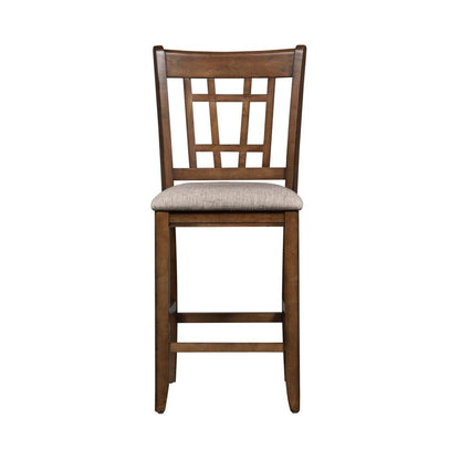 Santa Rosa 24 Inch Lattice Back Counter Chair in Antique Honey