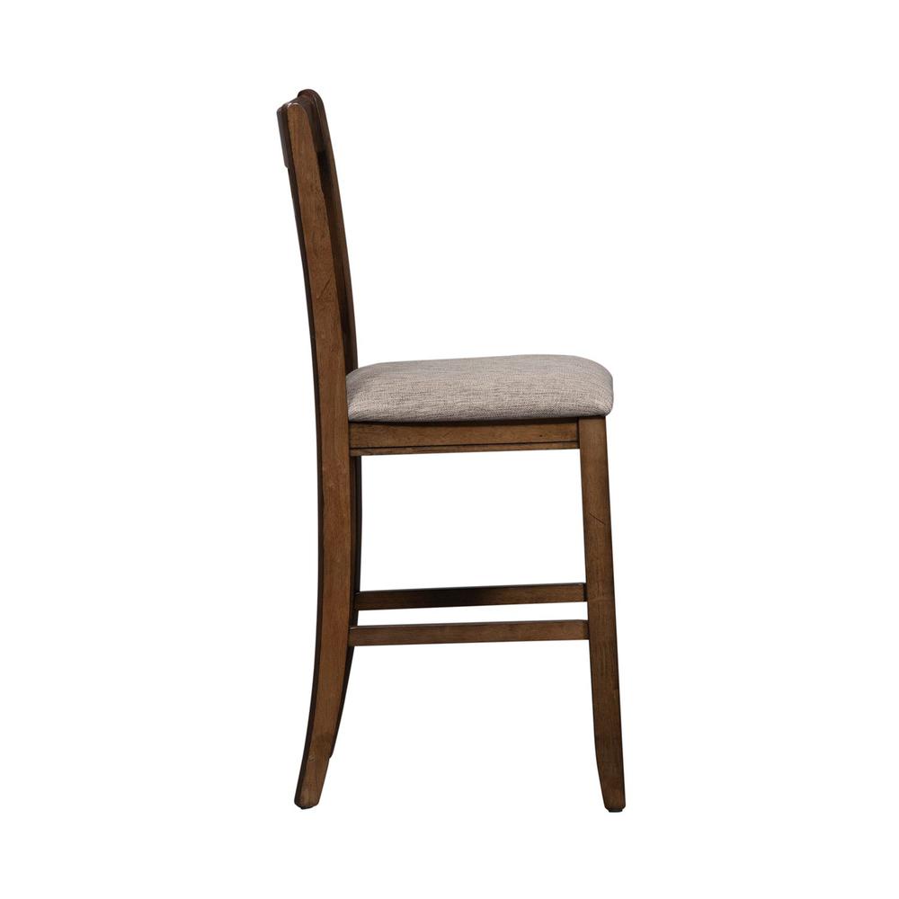 Santa Rosa 24 Inch Lattice Back Counter Chair in Antique Honey