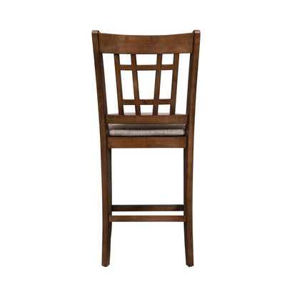 Santa Rosa 24 Inch Lattice Back Counter Chair in Antique Honey